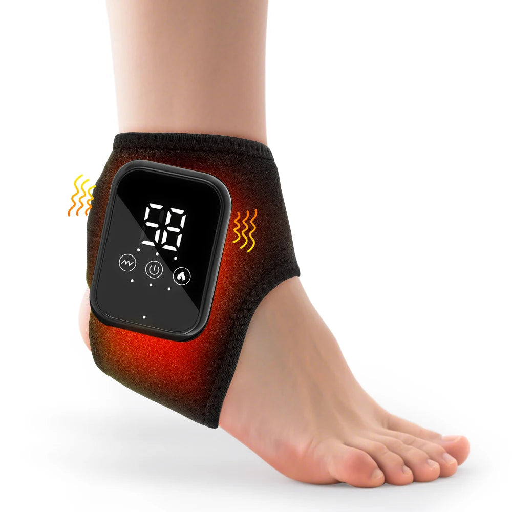 Heating Foot Massager Electric Vibration Relaxation Ankle Massager Warm Ankle Brace Joint Sprain Support Ankle Protection