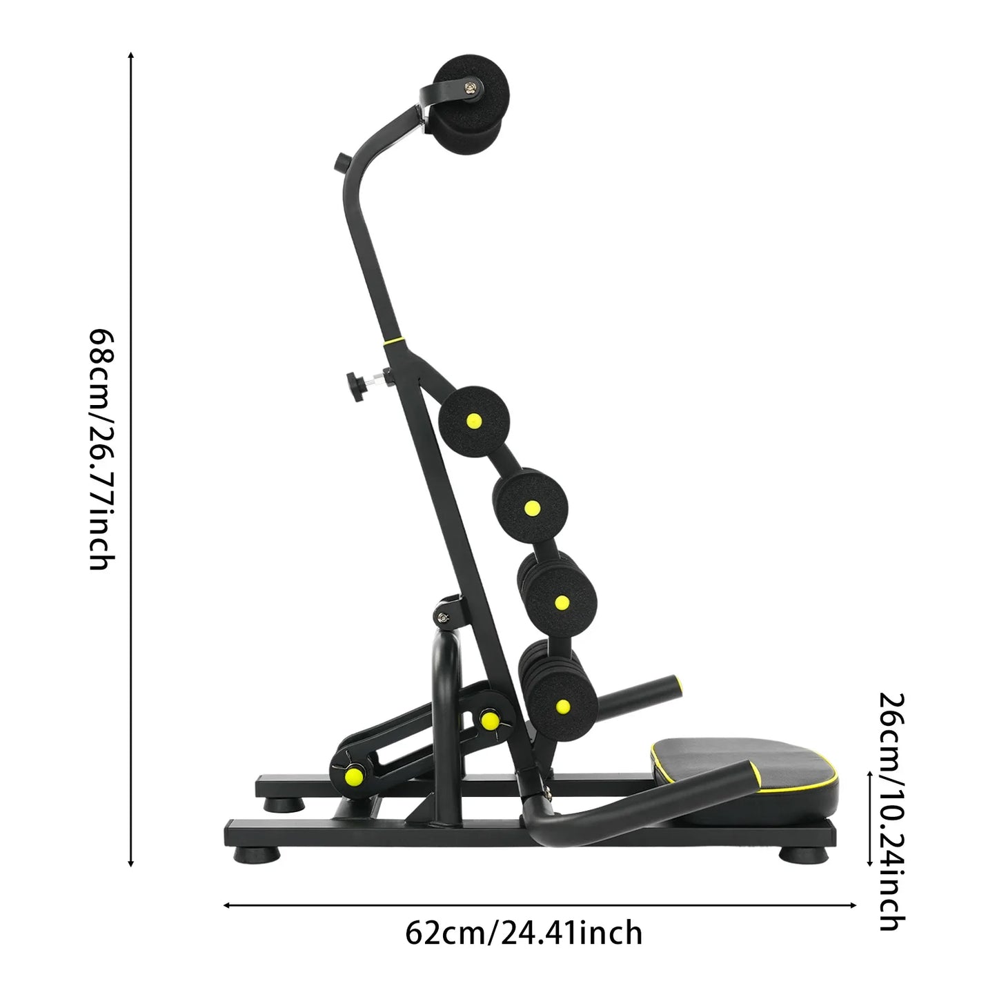  Compact Back Stretcher, Adjustable Inversion Table, Portable Pain Relief Machine for Spinal Stress Decompression