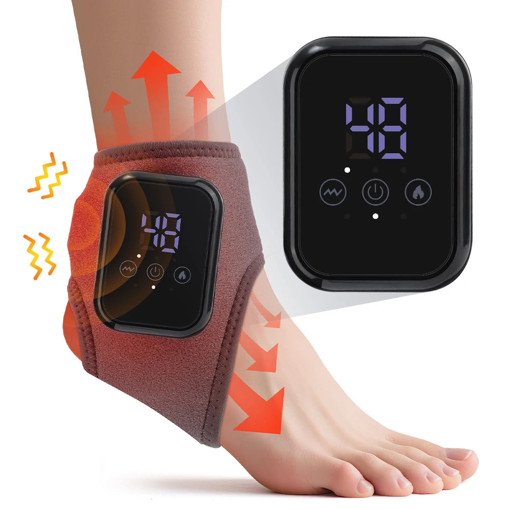 Heating Foot Massager Electric Vibration Relaxation Ankle Massager Warm Ankle Brace Joint Sprain Support Ankle Protection