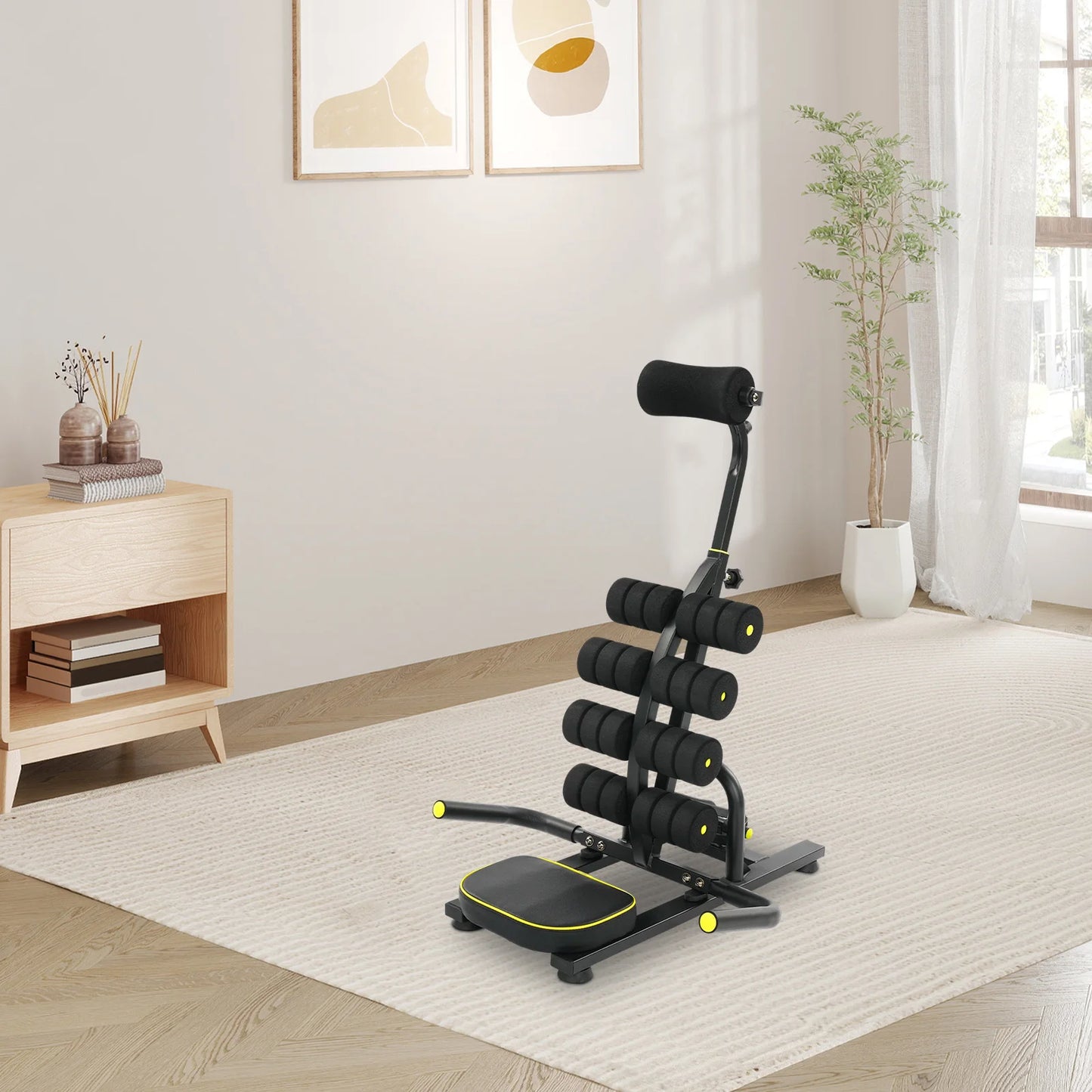  Compact Back Stretcher, Adjustable Inversion Table, Portable Pain Relief Machine for Spinal Stress Decompression